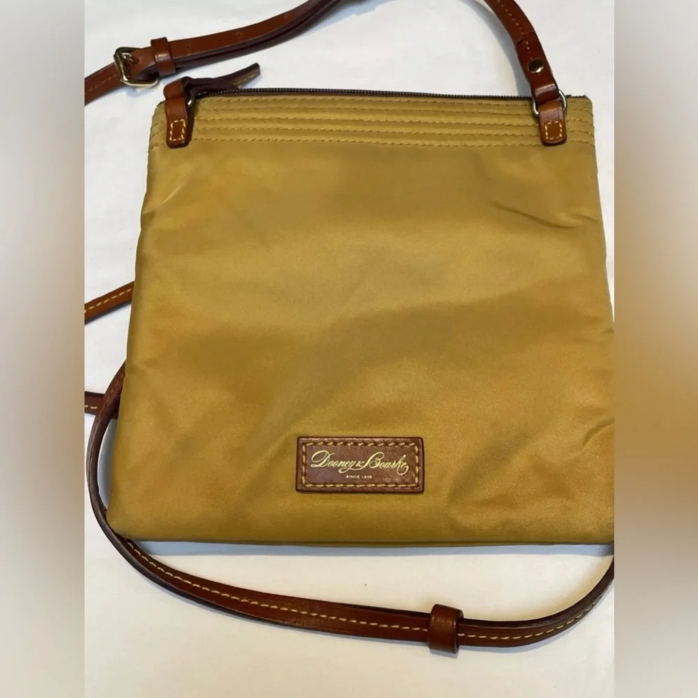 Dooney & Bourke Yellow Duck Crossbody Purse Bag w/Pink Interior